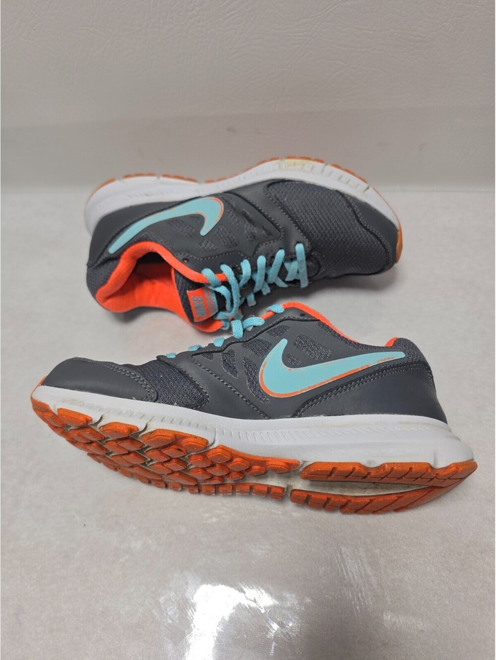 Nike Downshifter 6 Women's Running Shoes Gray Blue Orange Athletic Sneakers - Picture 7 of 7